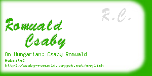 romuald csaby business card
